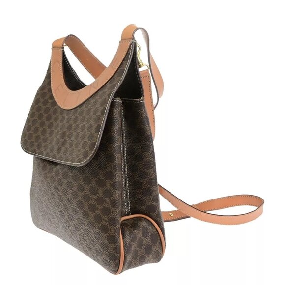 authenticity guaranteed CELINE Logo Macadam 2Way Shoulder Hand Bag - Picture 2 of 16